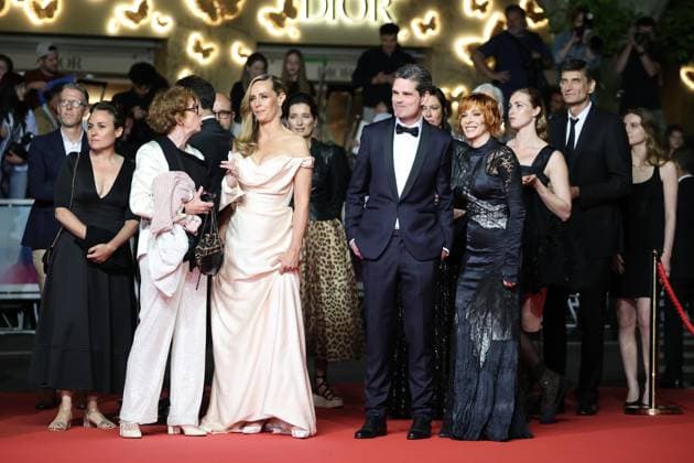 Cannes 2025 Premiere du film Dalloway CÃ cile de France , Yann Gozlan and Mylene Farmer Premiere of the movie Dalloway on the red carpet of the Cannes Film Festival on May 15th 2025.  Copyright: x Chassery+Courdjix