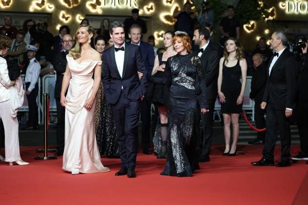 Cannes 2025 Premiere du film Dalloway CÃ cile de France , Yann Gozlan and Mylene Farmer Premiere of the movie Dalloway on the red carpet of the Cannes Film Festival on May 15th 2025.  Copyright: x Chassery+Courdjix