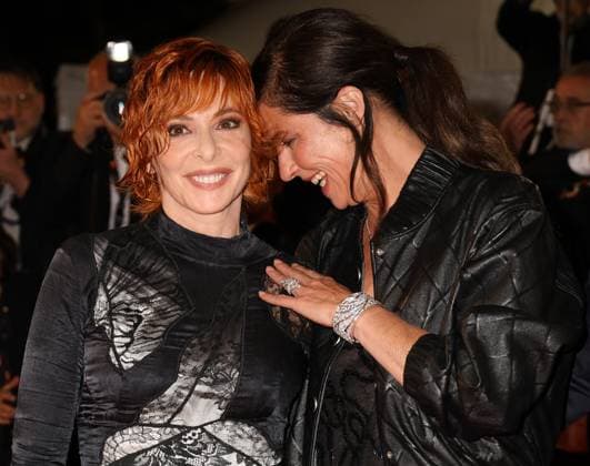 78eme Festival International du Film de Cannes Montée des marches du film Dalloway 78th Cannes Film Festival Red carpet of the film Dalloway Mylene Farmer and Anna Mouglalis 444333 2025 05 15 Cannes France  Copyright: xIsabellexVautierx xStarfacex STAR_444333_032
