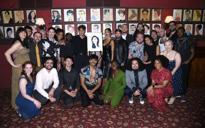 May 15, 2025, New York, Ny, United States: Tom Francis, Nicole Scherzinger and Jamie Lloyd pose during a celebration for her Sardi s portrait unveiling for Nicole Scherzinger s Broadway debut in Sunset Blvd. at Sardi s in New York. May 15, 2025. New York United States - ZUMAp281 20250515_zea_p281_005 Copyright: xPhotoxImagexPressx