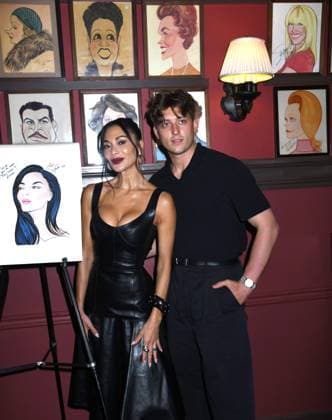May 15, 2025, New York, Ny, United States: Nicole Scherzinger and Tom Francis pose during a celebration for her Sardi s portrait unveiling for Nicole Scherzinger s Broadway debut in Sunset Blvd. at Sardi s in New York. May 15, 2025. New York United States - ZUMAp281 20250515_zea_p281_060 Copyright: xPhotoxImagexPressx
