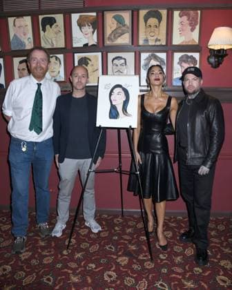 May 15, 2025, New York, Ny, United States: Adam Speers, Gavin Kalin, Nicole Scherzinger and Director Jamie Lloyd pose during a celebration for her Sardi s portrait unveiling for Nicole Scherzinger s Broadway debut in Sunset Blvd. at Sardi s in New York. May 15, 2025. New York United States - ZUMAp281 20250515_zea_p281_071 Copyright: xPhotoxImagexPressx