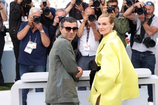 Cannes - Amrum Photocall Fatih Akin and Diane Kruger posing at the Amrum photocall in Cannes, France on May 16, 2025, as part of the 78th Cannes Film Festival. Photo by Jerome Domine ABACAPRESS.COM Cannes France  Copyright: xDominexJerome ABACAx