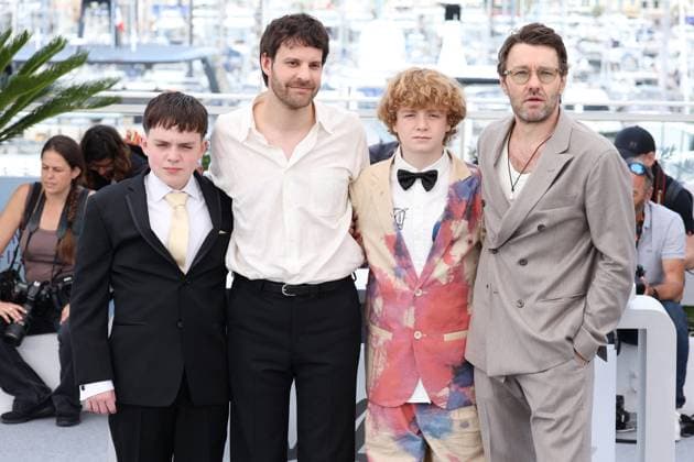 Cannes The Plague Photocall JD Kenny Rasmussen, Charlie Polinger, Kayo Martin and Joel Edgerton posing at the The Plague photocall in Cannes, France on May 16, 2025, as part of the 78th Cannes Film Festival. Photo by ABACAPRESS.COM Cannes France  Copyright: xDominexJerome ABACAx