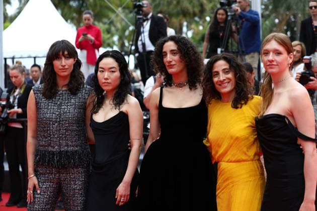 May 16, 2025, Cannes, Cote D azur, France: Mouna Soualem, Sophie Garagnon, Park Ji-Min, Gioia Farisano on the red carpet for the La Petite Derniere Premiere screening at the 78th Annual Cannes Film Festival at Palais des Festivals in Cannes, France Cannes France - ZUMAc179 20250516_zep_c179_191 Copyright: xMickaelxChavetx