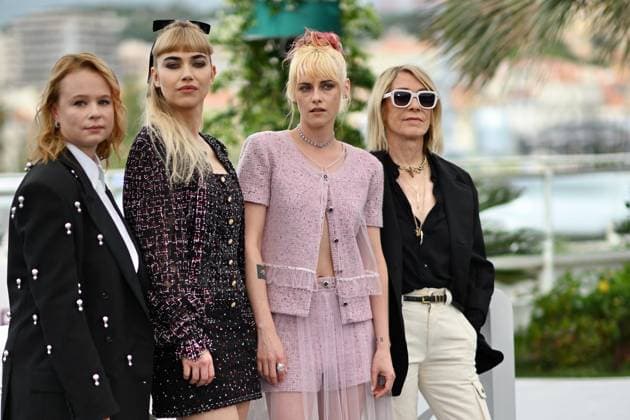 Cannes - The Chronology Of Water Photocall Thora Birch, Imogen Poots, Kristen Stewart and Kim Gordon during The Chronology of Water photocall at the 78th annual Cannes Film Festival at Palais des Festivals on May 16, 2025 in Cannes, France. Photo by Franck Castel ABACAPRESS.COM Cannes Provence-Alpes-Cote d Azur France  Copyright: xCastelxFranck ABACAx