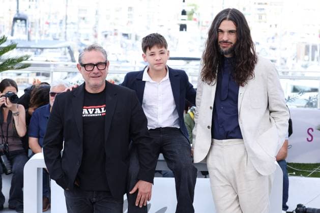 Cannes Sirat Photocall JD posing at the Sirat in Cannes, France on May 16, 2025, as part of the 78th Cannes Film Festival. Photo by Jerome Domine ABACAPRESS.COM Cannes France  Copyright: xDominexJerome ABACAx