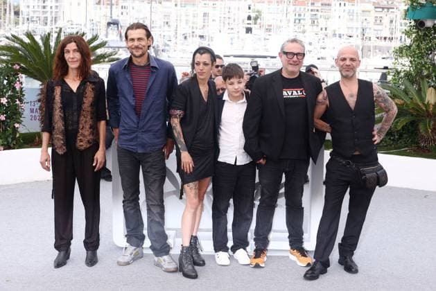Cannes Sirat Photocall JD Stefania Gadda, Sergi Lopez, Bruno Nunez, Richard Bellamy, Oliver Laxe, Jade Oukid and Tonin Janvier posing at the Sirat in Cannes, France on May 16, 2025, as part of the 78th Cannes Film Festival. Photo by Jerome Domine ABACAPRESS.COM Cannes France  Copyright: xDominexJerome ABACAx