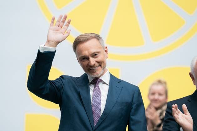 News Themen der Woche KW20 News Bilder des Tages 16.05.2025 - Berlin, Deutschland, Europa: 76. Ordentlicher Bundesparteitag der FDP Freie Demokraten - Estrel (Berlin): Christian Lindner *** 16 05 2025 Berlin, Germany, Europe 76 Ordinary Federal Party Conference of the FDP Free Democrats Estrel Berlin Christian Lindner Copyright: xJamesxZabelx