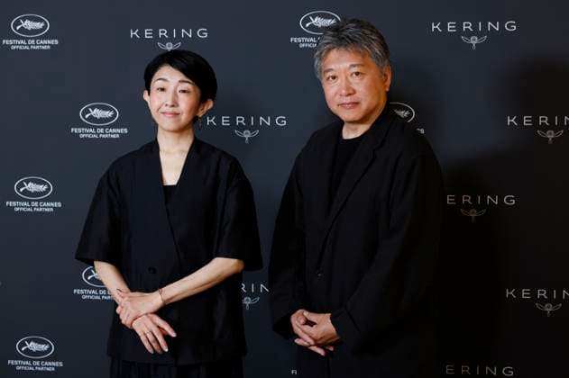 Chie Hayakawa und Hirokazu Kore-eda beim Kering Women in Motion Talk auf dem Festival de Cannes 2025 78. Internationale Filmfestspiele von Cannes im Majestic Hotel. Cannes, 16.05.2025