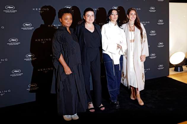 Rungano Nyoni, Gaya Jiji, Sarah Taibah und Amina Khalil beim Kering Women in Motion Talk auf dem Festival de Cannes 2025 78. Internationale Filmfestspiele von Cannes im Majestic Hotel. Cannes, 16.05.2025