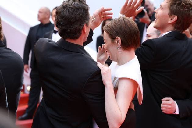 Eddington Red Carpet at the Cannes Film Festival Pedro Pascal, Emma Stone and Austin Butlerat the Eddington red carpet at the 78th annual Cannes Film Festival at Palais des Festivals on May 16, 2025 in Cannes, France CAP KA Kristina Afanasyeva Cannes Alpes-Maritimes France Copyright: xKristinaxAfanasyeva CapitalxPictx