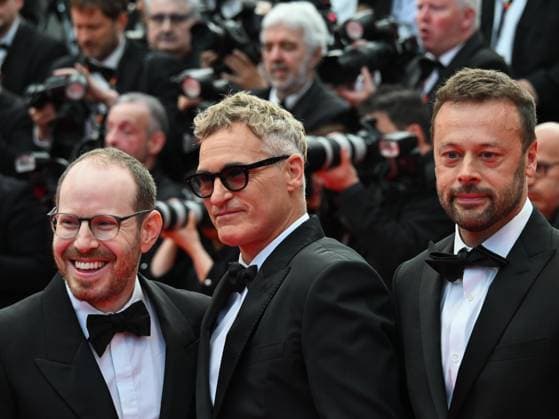 Cannes, France: Cannes, 78th Cannes Film Festival 2025 - Evening 4 - Red Carpet of the Film Eddington In the photo: ARI ASTER, Lars Knudsen and Joaquin Phoenix Cannes France  - ZUMAp169 20250516_zea_p169_1683 Copyright: xManuelexMangiarottix
