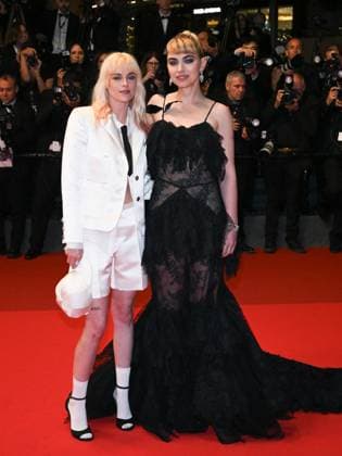 Cannes, 78th Cannes Film Festival 2025 - Evening 4 - Red Carpet of the Film Bono: Stories of Surrender Cannes, 78th Cannes Film Festival 2025 - Evening 4 - Red Carpet of the Film Bono: Stories of Surrender . In the Photo Kristen Stewart and Imogen Poots Cannes France  Copyright: xIPA ABACAx