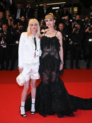 Cannes, 78th Cannes Film Festival 2025 - Evening 4 - Red Carpet of the Film Bono: Stories of Surrender Cannes, 78th Cannes Film Festival 2025 - Evening 4 - Red Carpet of the Film Bono: Stories of Surrender . In the Photo Kristen Stewart and Imogen Poots Cannes France  Copyright: xIPA ABACAx