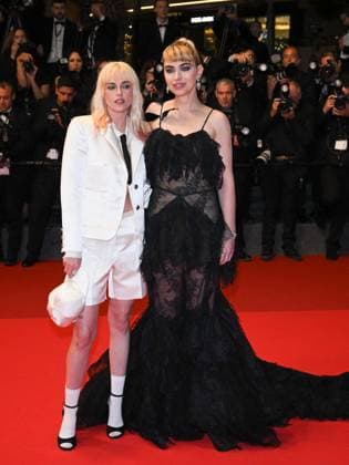 Cannes, 78th Cannes Film Festival 2025 - Evening 4 - Red Carpet of the Film Bono: Stories of Surrender Cannes, 78th Cannes Film Festival 2025 - Evening 4 - Red Carpet of the Film Bono: Stories of Surrender . In the Photo Kristen Stewart and Imogen Poots Cannes France  Copyright: xIPA ABACAx
