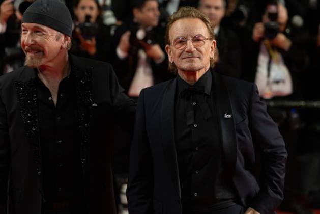 78. Internationalen Filmfestspiele von Cannes 2025 Cannes, Frankreich - 16.5.2024: The Edge und U2 Saenger Bono während des Bono: Stories Of Surrender Roten Teppichs während der 78. Internationalen Filmfestspiele von Cannes. Die 78. Internationalen Filmfestspiele von Cannes finden vom 13. bis 24. Mai 2025 statt. Provence-Alpes-Cote d Azur