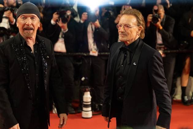 78. Internationalen Filmfestspiele von Cannes 2025 Cannes, Frankreich - 16.5.2024: The Edge und U2 Saenger Bono während des Bono: Stories Of Surrender Roten Teppichs während der 78. Internationalen Filmfestspiele von Cannes. Die 78. Internationalen Filmfestspiele von Cannes finden vom 13. bis 24. Mai 2025 statt. Provence-Alpes-Cote d Azur