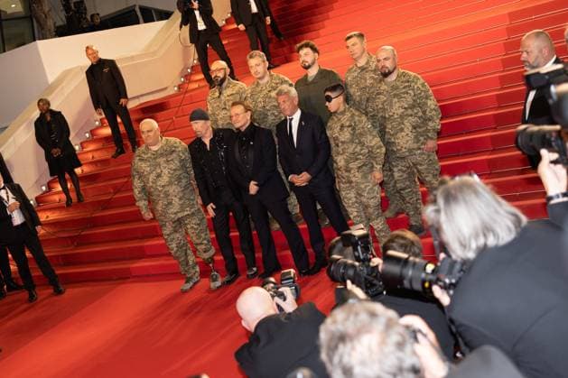 78. Internationalen Filmfestspiele von Cannes 2025 Cannes, Frankreich - 16.5.2024: The Edge, Bono, Sean Penn während des Bono: Stories Of Surrender Roten Teppichs während der 78. Internationalen Filmfestspiele von Cannes. Die 78. Internationalen Filmfestspiele von Cannes finden vom 13. bis 24. Mai 2025 statt. Provence-Alpes-Cote d Azur
