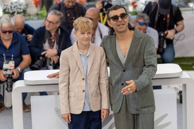 Amrum , Photocall in Cannes, 16.05.2025 Cannes, Frankreich - 16.5.2024: Jasper Ole Billerbeck, Fatih Akin während des AMRUM Photocall während der 78. Internationalen Filmfestspiele von Cannes. Die Filmfestspiele finden vom 13. bis 24. Mai 2025 statt. Cannes Palais des Festivals et des Cong Provence-Alpes-Cote d Azur Frankreich Copyright: xChristianxEnderx