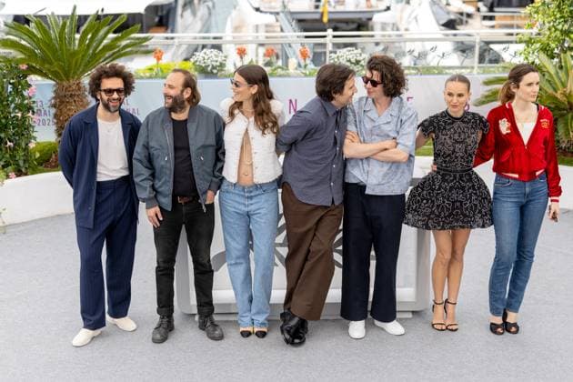 Arco , Photocall in Cannes, 16.05.2025 Cannes, Frankreich - 16.5.2024: William Lebghil, Vincent Macaigne, Alma Jodorowsky, FŽlix de Givry, Ugo Bienvenu, Natalie Portman und Sophie Mas während des ARCO Photocall während der 78. Internationalen Filmfestspiele von Cannes. Die Filmfestspiele finden vom 13. bis 24. Mai 2025 statt. Cannes Palais des Festivals et des Cong Provence-Alpes-Cote d Azur Frankreich Copyright: xChristianxEnderx