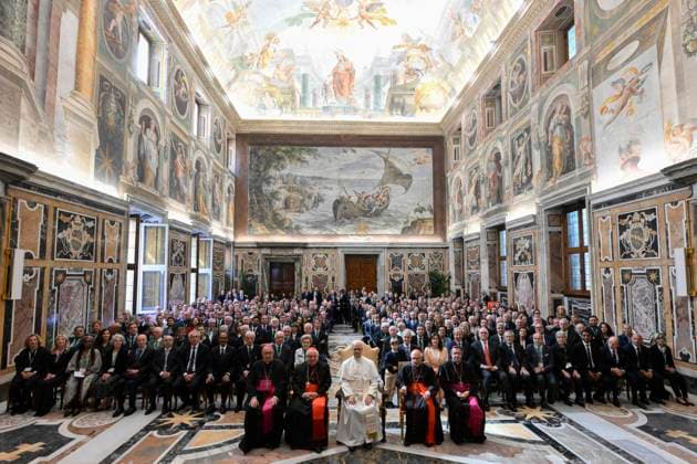 News Themen der Woche KW20 News Bilder des Tages May 17, 2025, Citta Del Vaticano: Papa Leone XIV durante l udienza di stamane alla Fondazione Centesimus Annus Pro Pontifice, Citta del Vaticano, 17 maggio 2025. .An handout image provided by Vatican City shows Pope Leo XIV during an audience at the Centesimus Annus Pro Pontifice Foundation, in Vatican City, 17 May 2025..ANSA VATICAN MEDIA Citta Del Vaticano  - ZUMAa110 20250517_zaf_a110_021 Copyright: xDivisionexProduzionexFotograficax