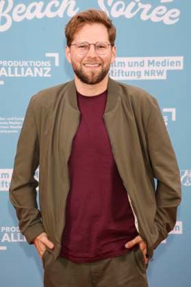 Lasse Scharpen beim Empfang der Landesregierung Nordrhein-Westfalen, der Film- und Medienstiftung NRW und der Produktionsallianz anlässlich der 78. Internationalen Filmfestspiele von Cannes im Vilebrequin La Plage Ondine Restaurant & Beach Club. Cannes, 16.05.2025