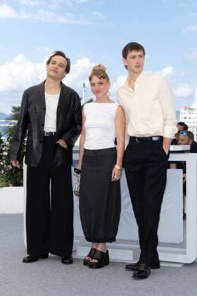 Urchin Photocall - The 78th Annual Cannes Film Festival Franck Dillane, Megan Northam and Harris Dickinson pose during the Urchin photocall at the 78th annual Cannes Film Festival at Palais des Festivals on May 17, 2025 in Cannes, France., Credit:Olivier Huitel Avalon France, Cannes  Copyright: xOlivierxHuitelx xAvalonx 1000201084
