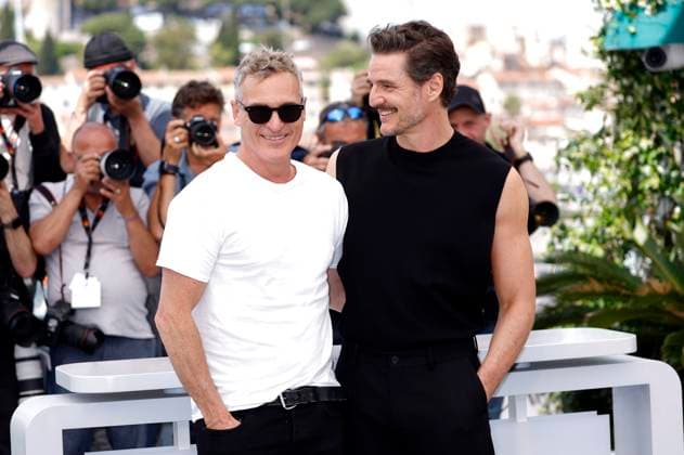 Joaquin Phoenix und Pedro Pascal beim Photocall zum Kinofilm Eddington auf dem Festival de Cannes 2025 78. Internationale Filmfestspiele von Cannes am Palais des Festivals. Cannes, 17.05.2025