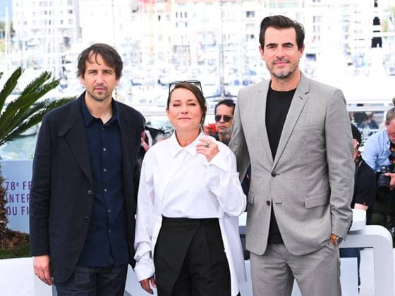 Cannes, 78th Cannes Film Festival 2025 - day 5 - Photocall of the film Bono: Stories of Surrender Cannes, 78th Cannes Film Festival 2025 - day 5 - Photocall of the film The Great Arch . In the picture Stéphane Demoustier, Sidse Babett Knudsen and Claes Bang Cannes France  Copyright: xIPA ABACAx