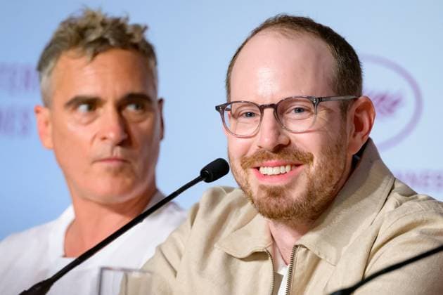 Cannes Eddington Press Conference NG Ari Aster and Joaquin Phoenix attending the press conference for ‘Eddington’ at Palais Des Festivals in Cannes, France on May 17 2025 as part of the 78th Cannes Film Festival. Photo by Nicolas Genin ABACAPRESS.COM Cannes France  Copyright: xGeninxNicolas ABACAx