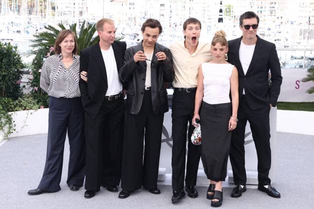 Cannes Urchin Photocall JD Archie Pearch, Frank Dillane, Harris Dickinson, Megan Northam and Scott O Donnell attending the photocall of Urchin in Cannes, France on May 17, 2025, as part of the 78th Cannes Film Festival. Photo by Jerome Domine ABACAPRESS.COM Cannes France  Copyright: xDominexJerome ABACAx