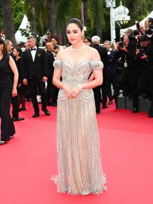 Cannes, France, Cannes: Cannes, 78th Cannes Film Festival 2025 - evening 5 - red carpet of the film Nouvelle Vague. In the photo Araya Hargate Cannes Cannes  - ZUMAp169 20250517_zea_p169_1309 Copyright: xSimonexComix
