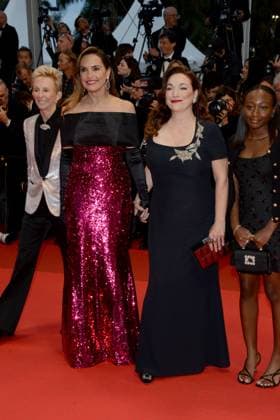May 17, 2025, Cannes, France: CANNES, FRANCE - MAY 17: Lauran Bromley, Mariska Hargitay and Trish Adlesic of My Mom Jayne attend the Die My Love red carpet at the 78th annual Cannes Film Festival at Palais des Festivals on May 17, 2025 in Cannes, France. Cannes France - ZUMAi09_ 20250517_zaf_i09_034 Copyright: xFrederickxInjimbertx