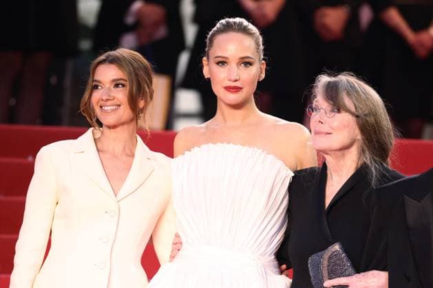 Cannes Die My Love Screening JD Justine Ciarrocchi, Jennifer Lawrence, Sissy Spacek attend the Die My Love red carpet at the 78th annual Cannes Film Festival at Palais des Festivals on May 17, 2025 in Cannes, France. Photo by Jerome Domine ABACAPRESS.COM Cannes France  Copyright: xDominexJerome ABACAx