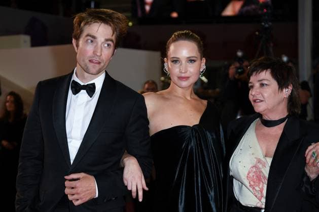 Cannes Exit Die My Love Premiere AM Robert Pattinson, Jennifer Lawrence and Lynne Ramsay attending the Die My Love Premiere in Cannes, France on May 17, 2025 as part of the 78th Cannes Film Festival. Photo by Aurore Marechal ABACAPRESS.COM Cannes France  Copyright: xMarechalxAurore ABACAx