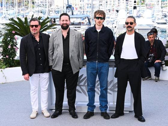 Cannes, 78th Cannes Film Festival 2025 - day 6 - Photocall of the film Slauson Rec Cannes, 78th Cannes Film Festival 2025 - day 6 - Photocall of the film Slauson Rec . In the picture: Kevin Knight, Matt Zien, Leo Lewis O Neil and Shia LaBeouf Cannes France France  Copyright: xIPA ABACAx