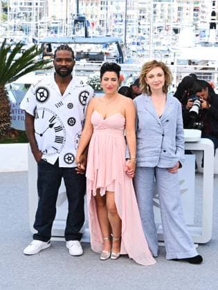 Cannes, 78th Cannes Film Festival 2025 - day 6 - Photocall of the film Mama Cannes, 78th Cannes Film Festival 2025 - day 6 - Photocall of the film Mama . In the photo: Martin Obgu, Or Sinai, Evgenia Dodina Cannes France France  Copyright: xIPA ABACAx