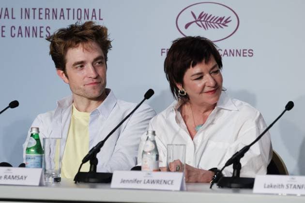 78eme Festival International du Film de Cannes Press conference for the film Die my love 78th Cannes International Film Festival Press conference for the film Die My Love 444562 2025 05 18 Alpes Maritimes Cannes France Pattinson, Robert Ramsay, Lynne  Copyright: xTerencexBaelenx STAR_444562_022