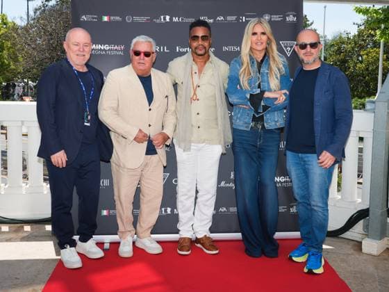 Cannes, France: Cannes, 78th Cannes Film Festival 2025 - day 6 - press conference Filming Italy Sardegna - In the photo: guest, Francesco Gesualdi, Cuba Gooding Jr., Tiziana Rocca, guest Cannes France  - ZUMAp169 20250518_zea_p169_836 Copyright: xBarbaraxAmendolax