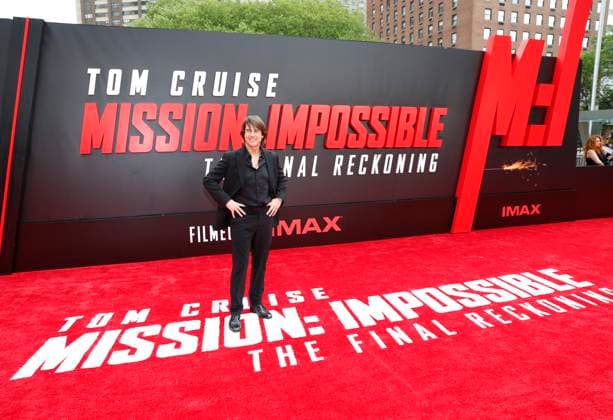 Tom Cruise arrives on the red carpet at the Mission: Impossible The Final Reckoning New York Premiere at Lincoln Center on Sunday, May 18, 2025 in New York City.  NYP20250518108 JOHNxANGELILLO