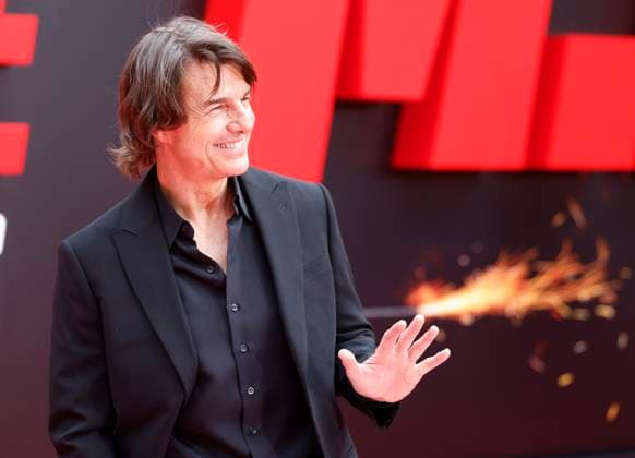 Tom Cruise arrives on the red carpet at the Mission: Impossible The Final Reckoning New York Premiere at Lincoln Center on Sunday, May 18, 2025 in New York City.  NYP20250518104 JOHNxANGELILLO