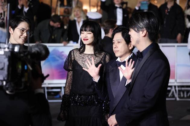 Exit 8 Red Carpet at the 78th Annual Cannes Film Festival Nana Komatsu , Kazunari Ninomiya and Genki Kawamura Exit 8 Red Carpet at the 78th Annual Cannes Film Festival in Cannes, France on May 18, 2025.  Copyright: x Chassery+Courdjix