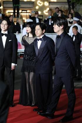 Exit 8 Red Carpet at the 78th Annual Cannes Film Festival Nana Komatsu , Kazunari Ninomiya and Genki Kawamura Exit 8 Red Carpet at the 78th Annual Cannes Film Festival in Cannes, France on May 18, 2025.  Copyright: x Chassery+Courdjix