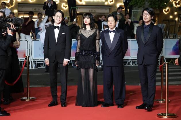 Exit 8 Red Carpet at the 78th Annual Cannes Film Festival Guest , Nana Komatsu , Kazunari Ninomiya and Genki Kawamura Exit 8 Red Carpet at the 78th Annual Cannes Film Festival in Cannes, France on May 18, 2025.  Copyright: x Chassery+Courdjix