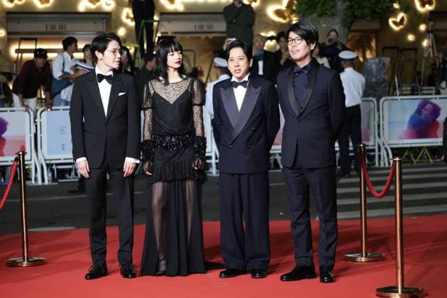 Exit 8 Red Carpet at the 78th Annual Cannes Film Festival Guest , Nana Komatsu , Kazunari Ninomiya and Genki Kawamura Exit 8 Red Carpet at the 78th Annual Cannes Film Festival in Cannes, France on May 18, 2025.  Copyright: x Chassery+Courdjix