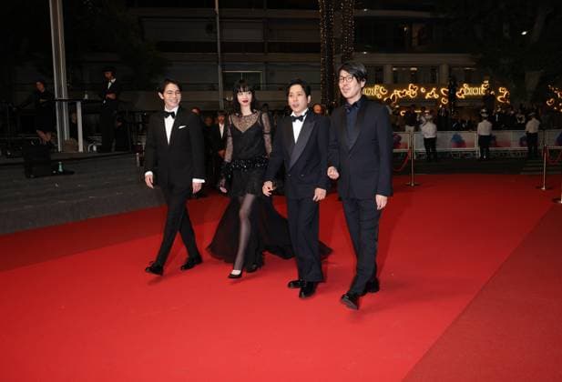 Exit 8 Red Carpet at the 78th Annual Cannes Film Festival Guest , Nana Komatsu , Kazunari Ninomiya and Genki Kawamura Exit 8 Red Carpet at the 78th Annual Cannes Film Festival in Cannes, France on May 18, 2025.  Copyright: x Chassery+Courdjix