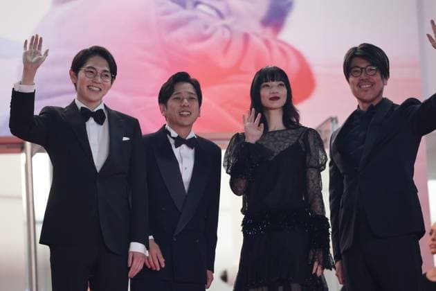 Exit 8 Red Carpet at the 78th Annual Cannes Film Festival Guest , Kazunari Ninomiya , Nana Komatsu and Genki Kawamura Exit 8 Red Carpet at the 78th Annual Cannes Film Festival in Cannes, France on May 18, 2025.  Copyright: x Chassery+Courdjix