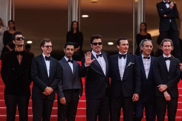 Festival de Cannes - The Phoenician Scheme Red Carpet Richard Ayoade, Michael Cera, Riz Ahmed, Benicio del Toro, Rupert Friend, Alexandre Desplat und Wes Anderson bei der Premiere zu The Phoenician Scheme während der 78. Filmfestspiele in Cannes im Palais de Festival am 18.05.2025. Copyright: xEventpressxKochanx