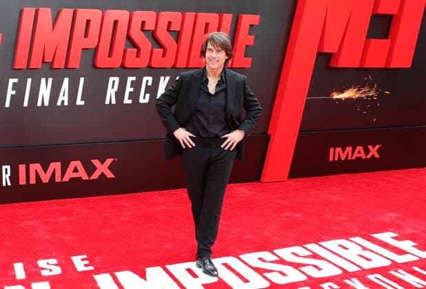 Tom Cruise arrives on the red carpet at the Mission: Impossible The Final Reckoning New York Premiere at Lincoln Center on Sunday, May 18, 2025 in New York City.  NYP20250518242 JOHNxANGELILLO
